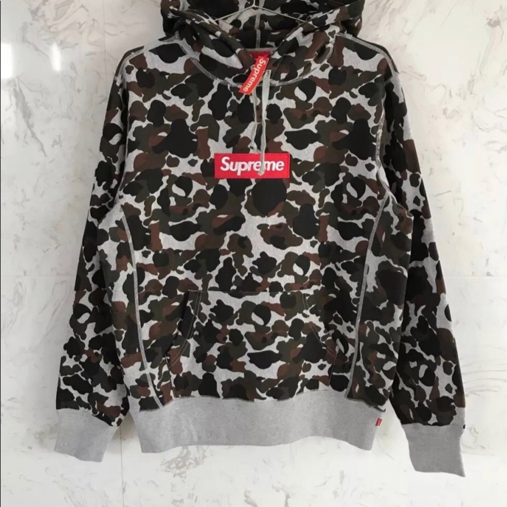 Supreme Box Logo Hoodie- Duck camo
